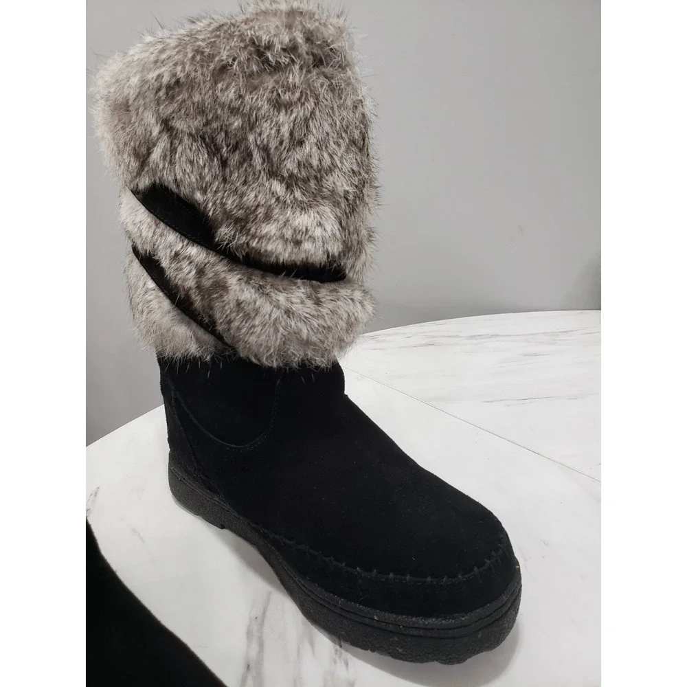 NEW NO BOX SIZE 7 Bearpaw Kara Fur Suede Mid Calf Boots Warm Winter Boots